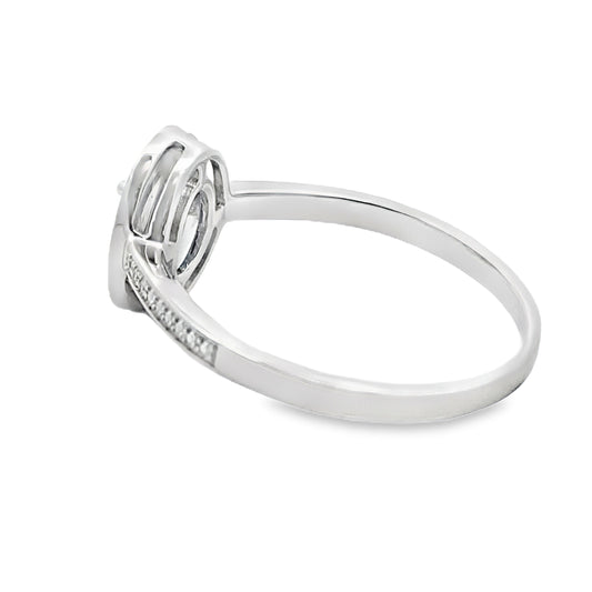 .67ct Sapphire Diamond Ring 10KT White Gold