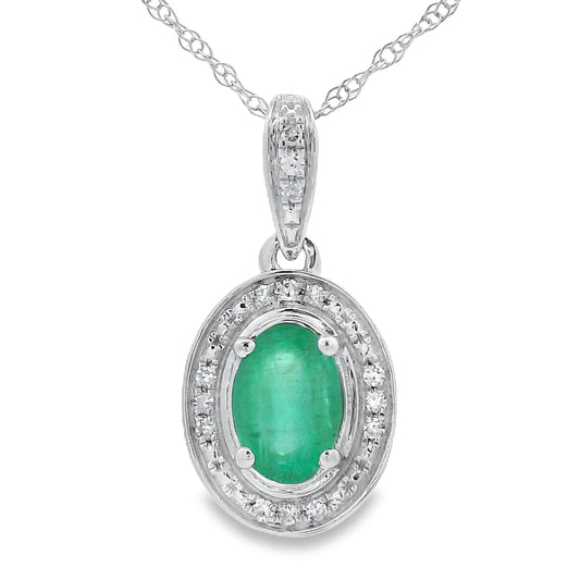 .46ct Emerald Diamond Fashion Pendants 10KT White Gold