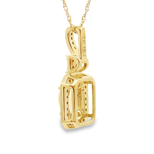 .06ct Opal Diamond Fashion Pendants 10KT Yellow Gold