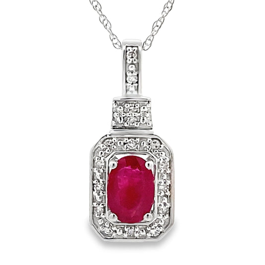 .66ct Ruby Diamond Fashion Pendants 10KT White Gold