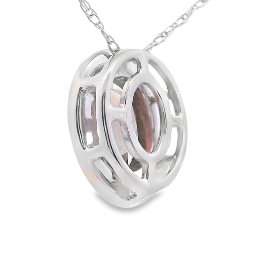 .40ct Quartz Diamond Fashion Pendants 10KT White Gold