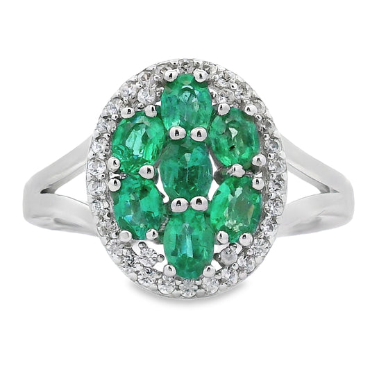 1.44ct Emerald Zircon Ring Sterling Silver