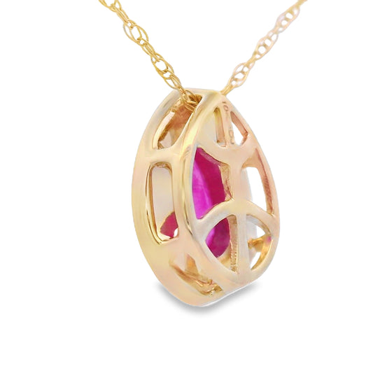 .53ct Ruby Diamond Fashion Pendants 10KT Yellow Gold