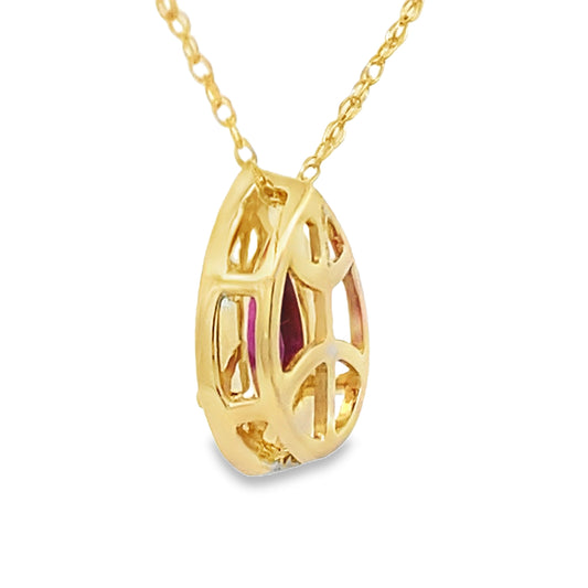 .52ct Garnet Diamond Fashion Pendants 10KT Yellow Gold