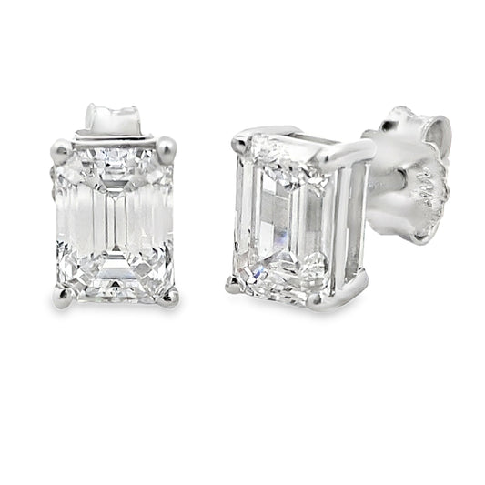 2.00ct Lab Grown Diamond Stud Earrings 14KT White Gold