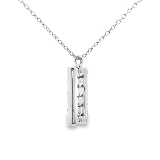 .30ct Sapphire Diamond Fashion Pendants 14KT White Gold