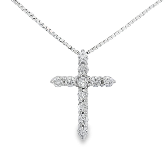.15ct Diamond Cross Religious Pendant 14KT Yellow Gold