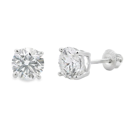 2.00ct Lab Grown Diamond Stud Earrings 14KT White Gold