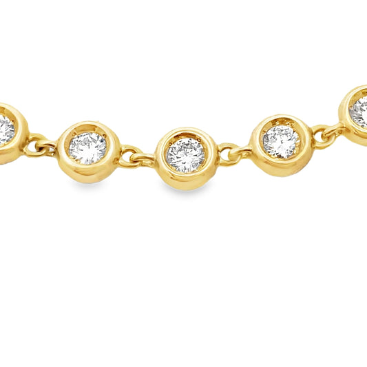 1.50ct Lab Grown Diamond Bracelet 10KT Yellow Gold