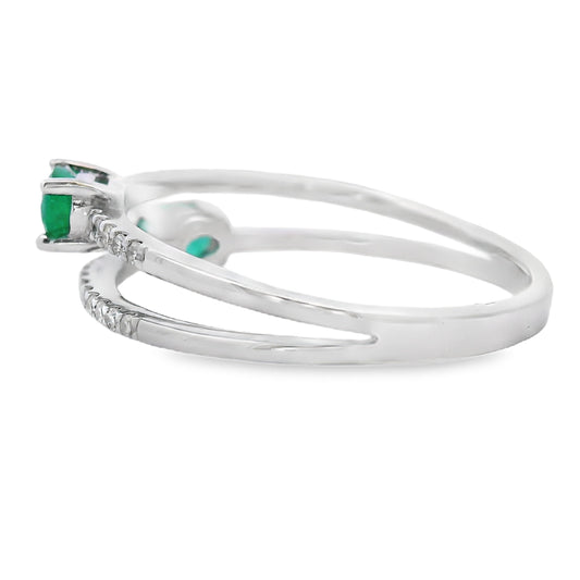 .47ct Emerald Diamond Ring 14KT White Gold