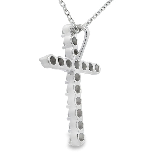 .50ct Cross Religious Pendant Sterling Silver