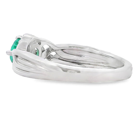 .58ct Emerald Zircon Ring Sterling Silver