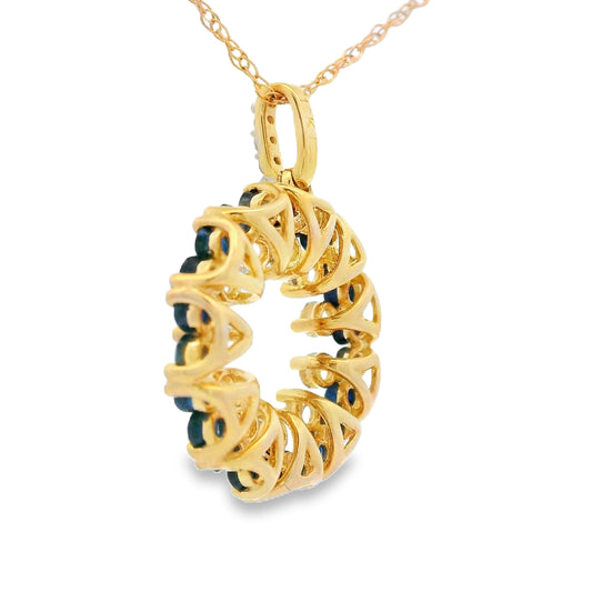 .10ct Sapphire Fashion Pendants 10KT Yellow Gold