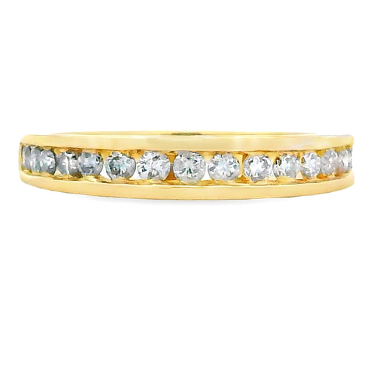 .35ct Diamond Wedding Band Ring 14KT Yellow Gold