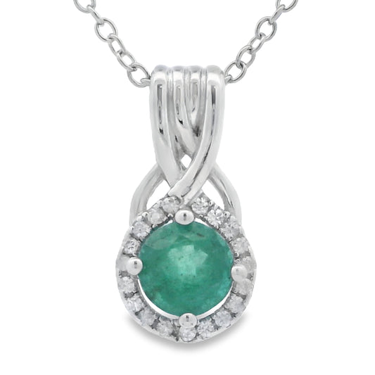 .58ct Emerald Zircon Fashion Pendants Sterling Silver