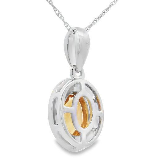 .48ct Citrine Diamond Fashion Pendants 10KT White Gold