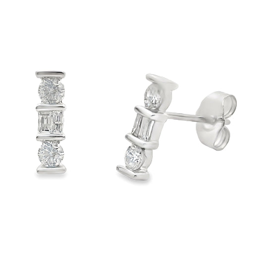 .20ct Diamond Earrings 14KT White Gold