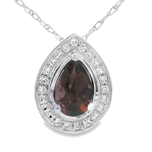 .39ct Quartz Diamond Fashion Pendants 10KT White Gold