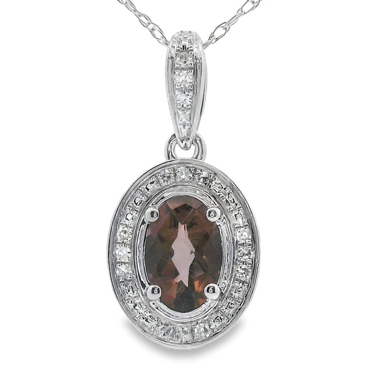 .42ct Quartz Diamond Fashion Pendants 10KT White Gold