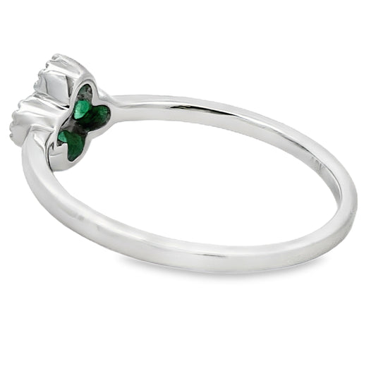 .15ct Emerald Diamond Ring 10KT White Gold