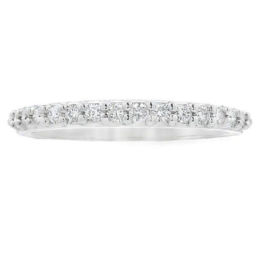 Genuine .25ct Diamond Wedding Band Ring 14KT White Gold