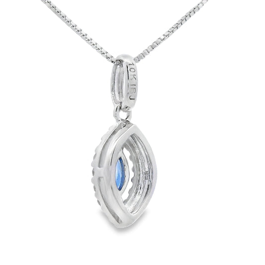.27ct Sapphire Diamond Fashion Pendants 10KT White Gold
