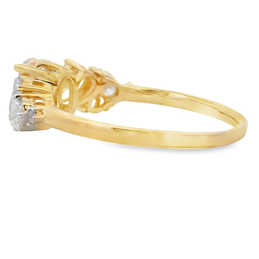 1.50ct Lab Grown Diamond Eng Only 10KT Yellow Gold