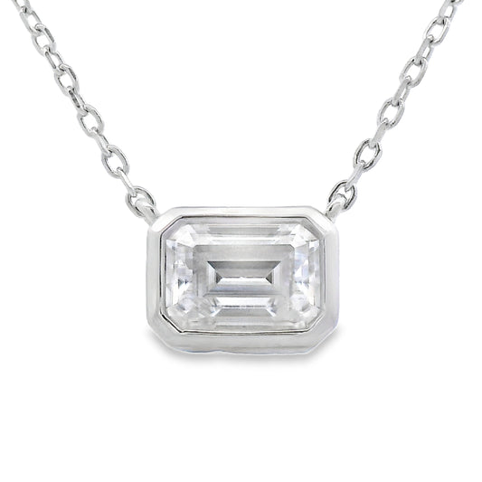 .85ct Moissanite Pendant Sterling Silver