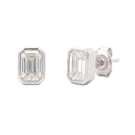 .85ct Moissanite Stud Earrings Sterling Silver