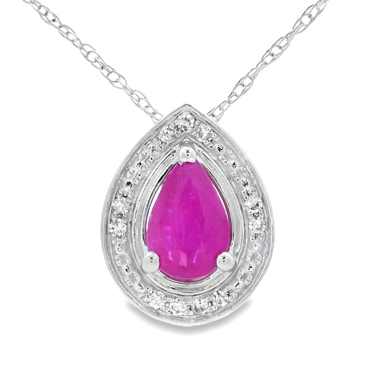 .51ct Ruby Diamond Fashion Pendants 10KT White Gold