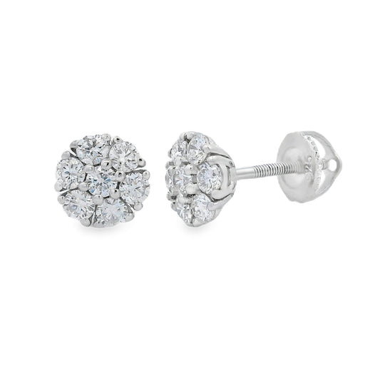 .95ct Lab Grown Diamond Earrings Sterling Silver