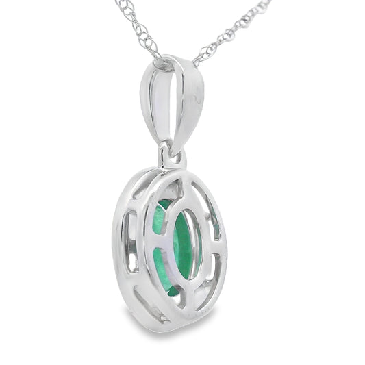 .46ct Emerald Diamond Fashion Pendants 10KT White Gold
