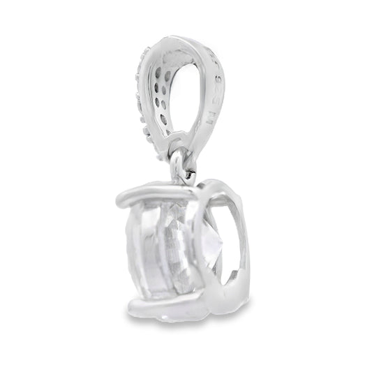 2.00ct Moissanite Pendant Sterling Silver