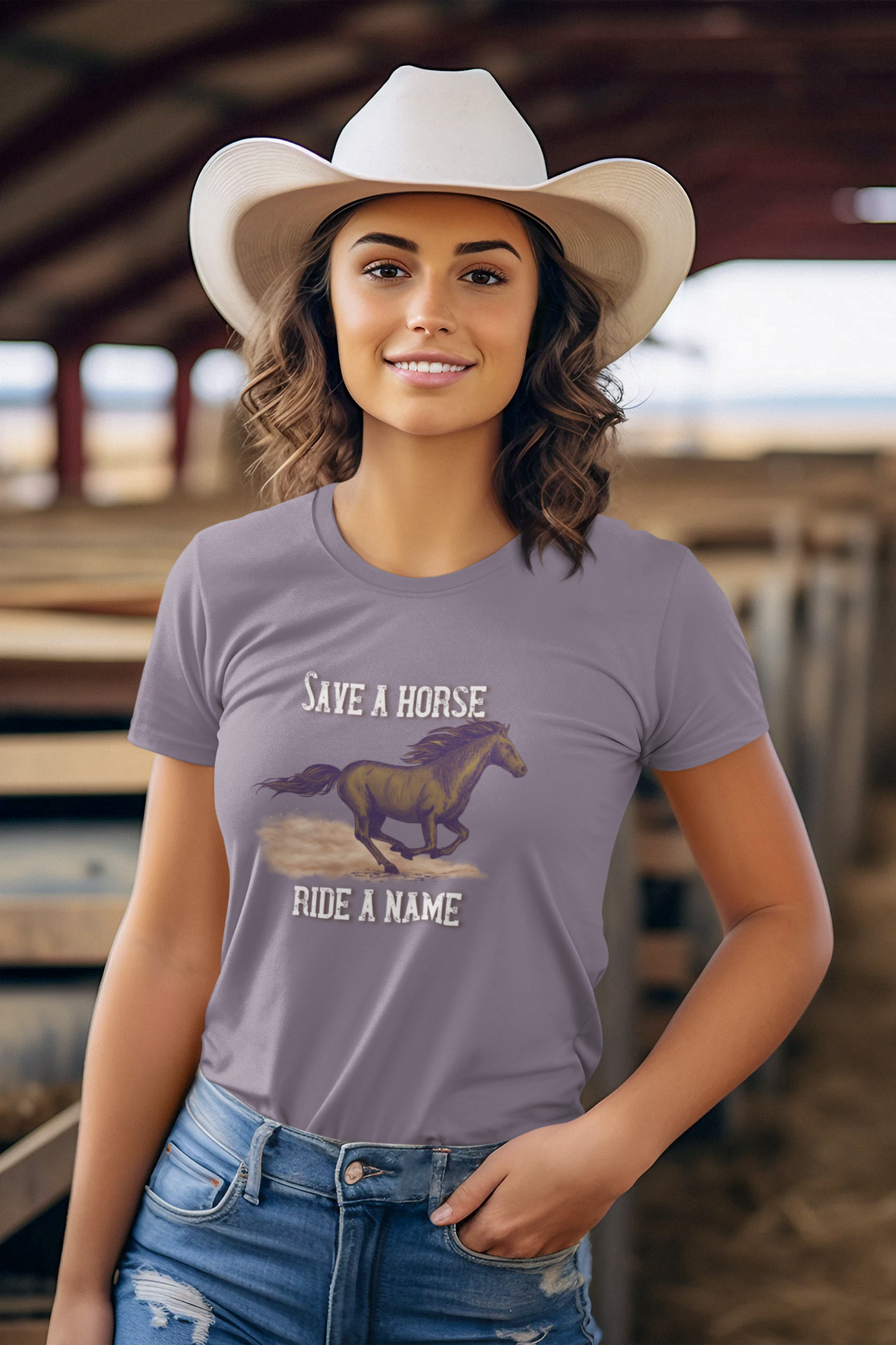 Save a Horse, Ride a [Custom Name] - Unisex Jersey Short Sleeve Tee