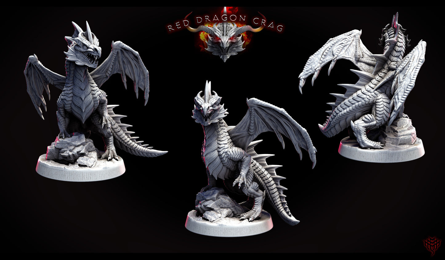 Young (Wyrmling) Red Dragon Miniatures