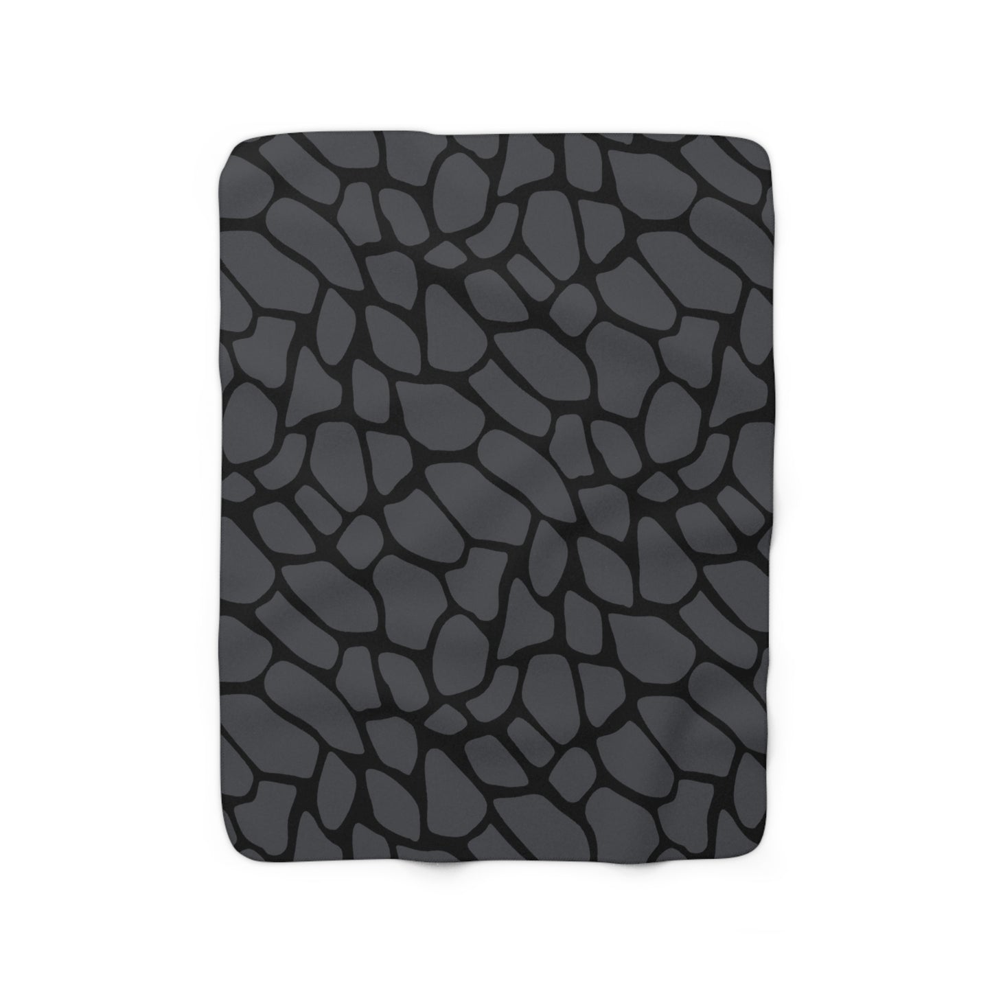 Dark Grey Snake Skin Sherpa Fleece Blanket