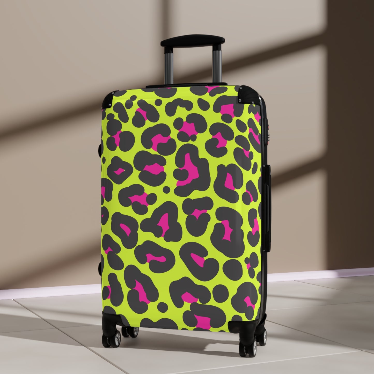 Neon Cheetah Print Suitcase