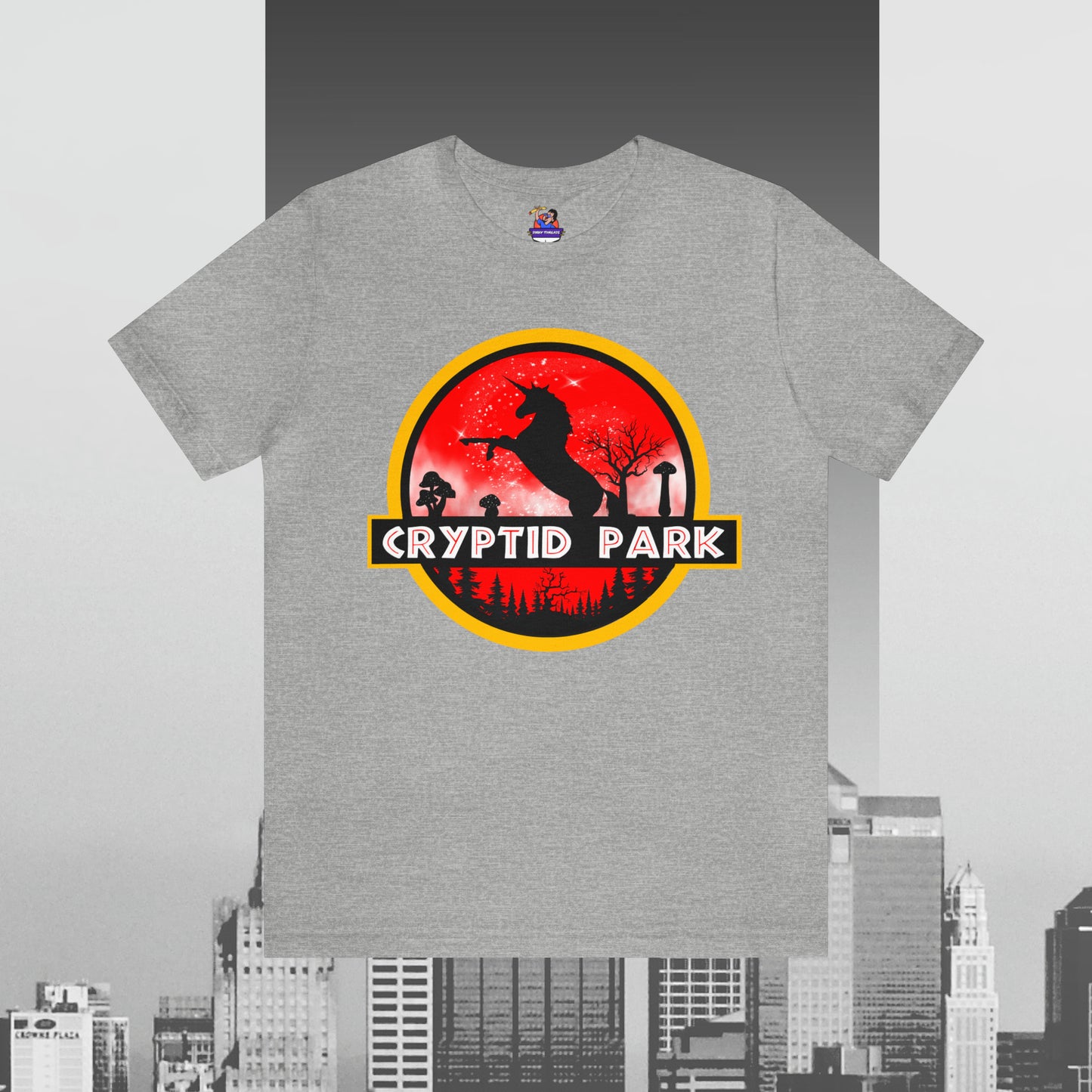 Cryptid Park Series Present The Unicorn Unisex Jersey Short Sleeve Tee