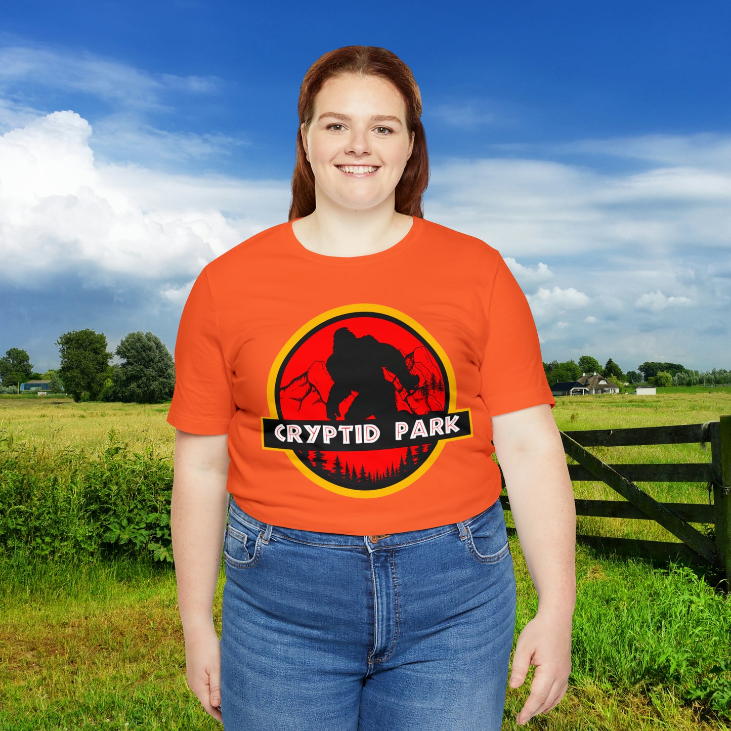 Cryptid Park Series Presents Bigfoot Unisex Jersey Short Sleeve Tee