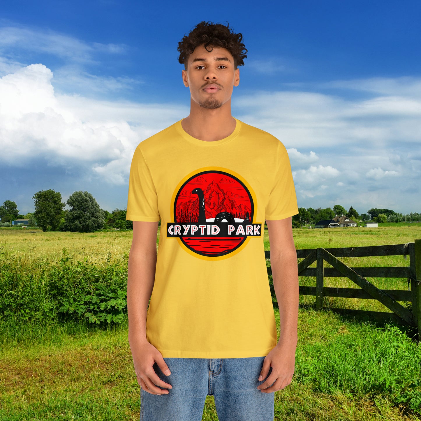 Cryptid Park Series Present The Loch Ness Monster Unisex Jersey Short Sleeve Tee