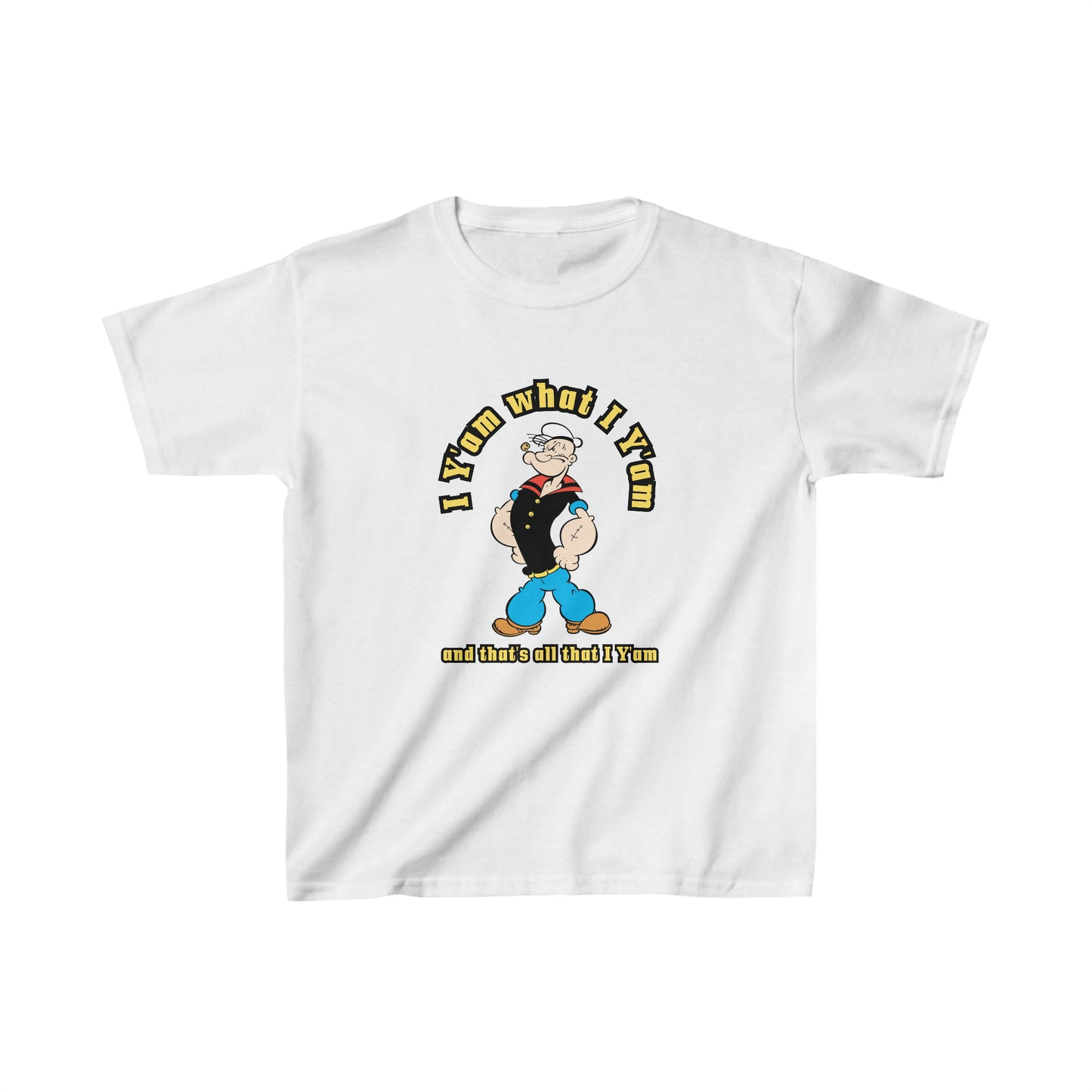 Popeye's I Y'am what I Y'am Kids Heavy Cotton Tee