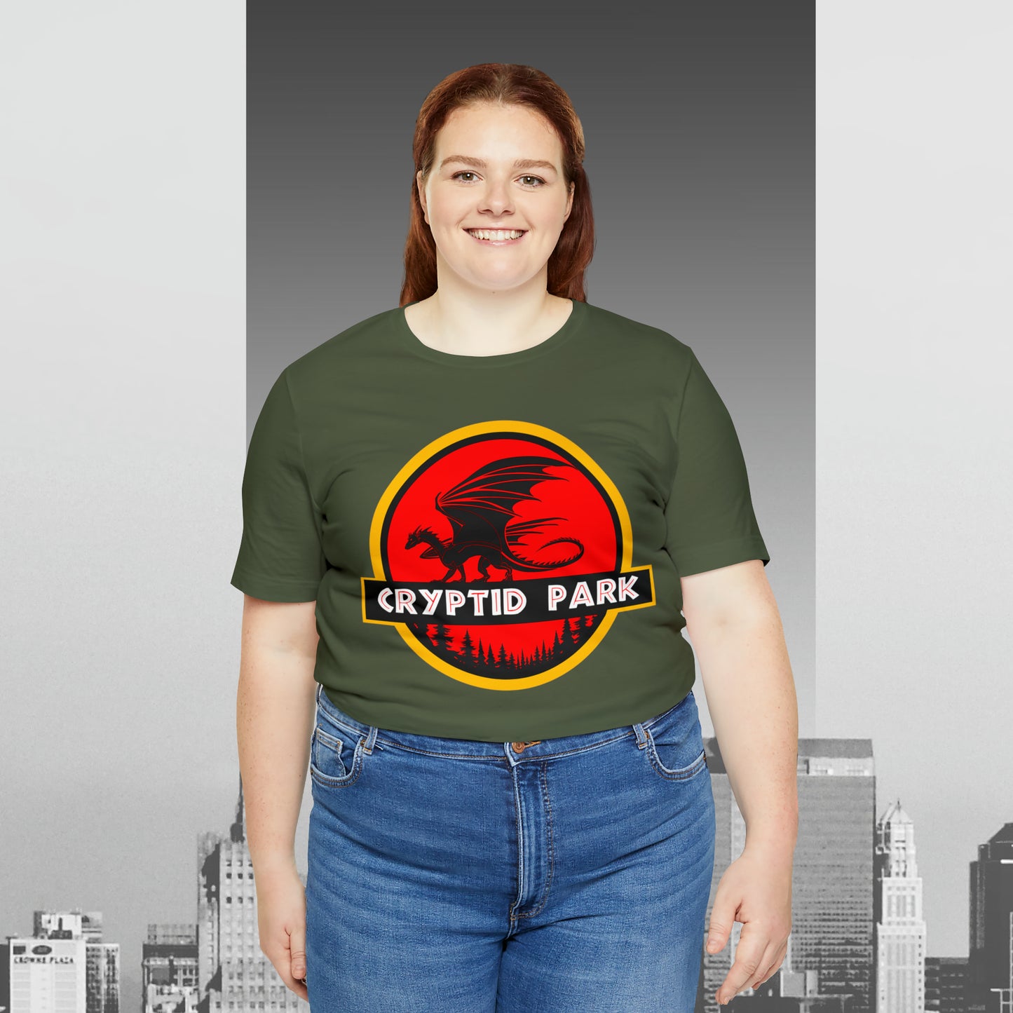 Cryptid Park Series Present The Dragon Unisex Jersey Short Sleeve Tee