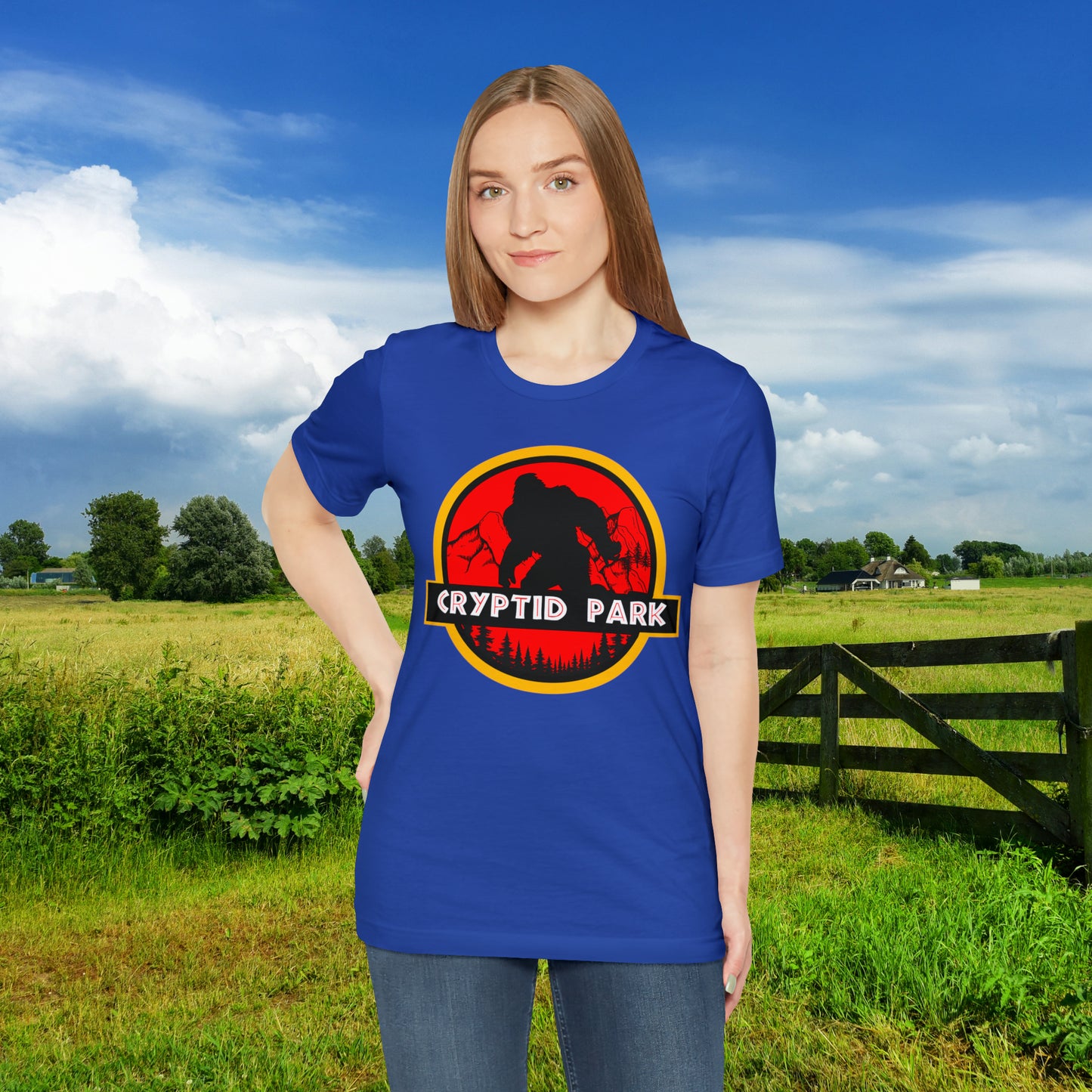 Cryptid Park Series Presents Bigfoot Unisex Jersey Short Sleeve Tee