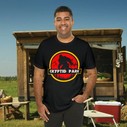Cryptid Park Series Presents Bigfoot Unisex Jersey Short Sleeve Tee