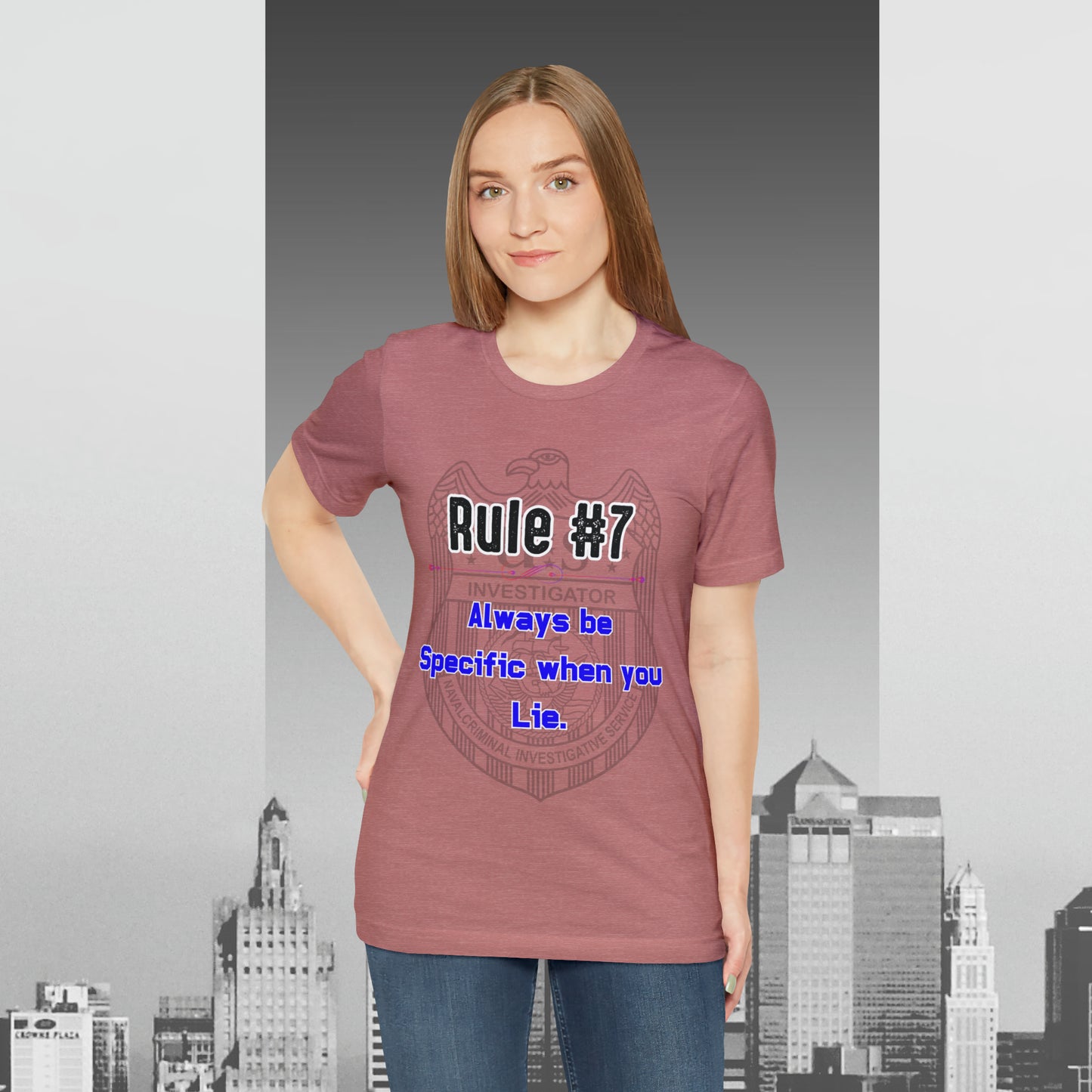 Rules of Gibbs #7 Always be Specific When you Lie Unisex Jersey Short Sleeve Tee