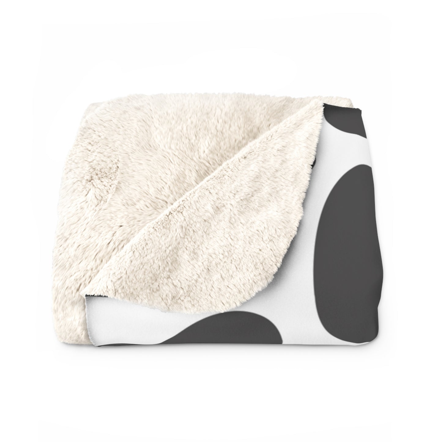 Black and White Cheetah Sherpa Fleece Blanket