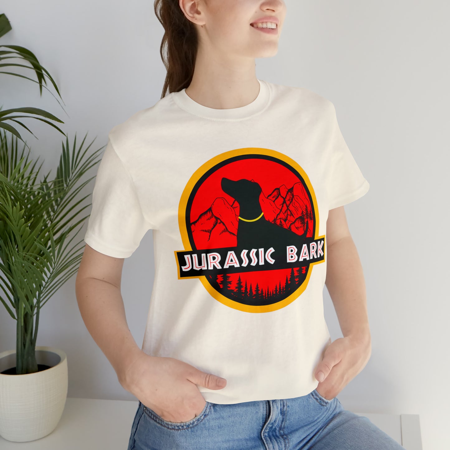 Jurassic Bark Labrador, Retriever Custom Unisex Jersey Short Sleeve Tee