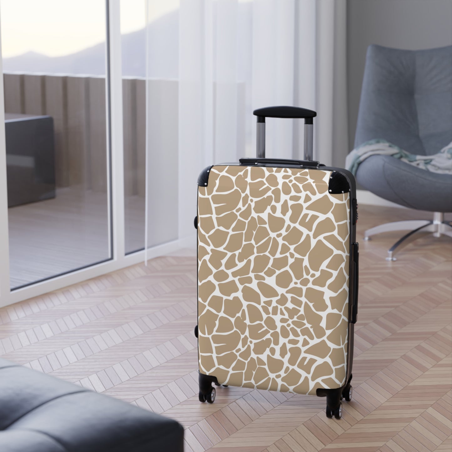 Giraffe Print Suitcase