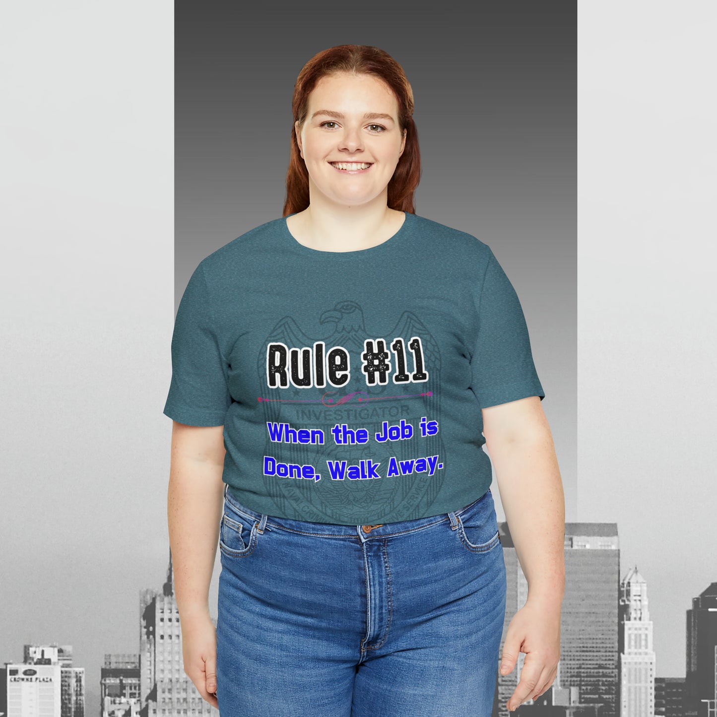 Rules of Gibbs #11 When the Job is Done, Walk Away Unisex Jersey Short Sleeve Tee