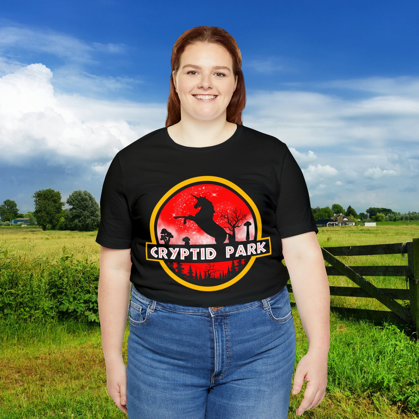 Cryptid Park Series Present The Unicorn Unisex Jersey Short Sleeve Tee